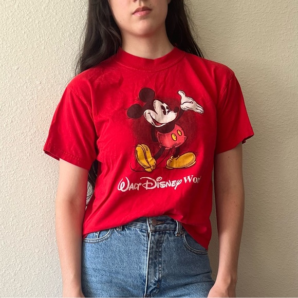 Vintage Walt Disney World Mickey Mouse Tee - Picture 1 of 7